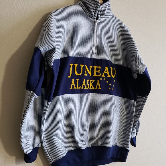 Vintage Polar Graphics Alaska 1/4 Zip Sweatshirt L - Picture 4 of 6